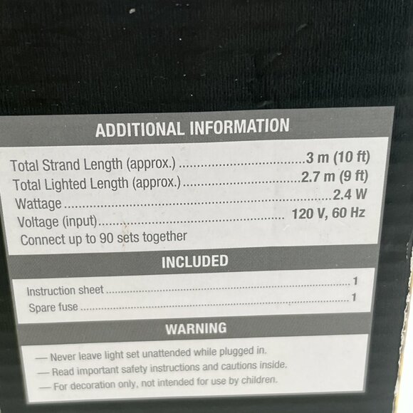 Pineapple String Lights LED 10 ft Outdoor/Indoor Decorative Danson Deco- UNUSED - Picture 3 of 7